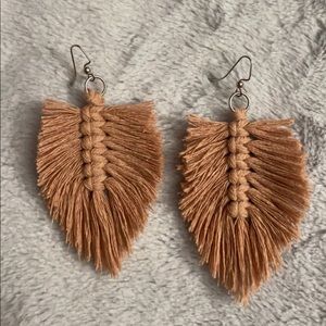 Handmade macramé earrings